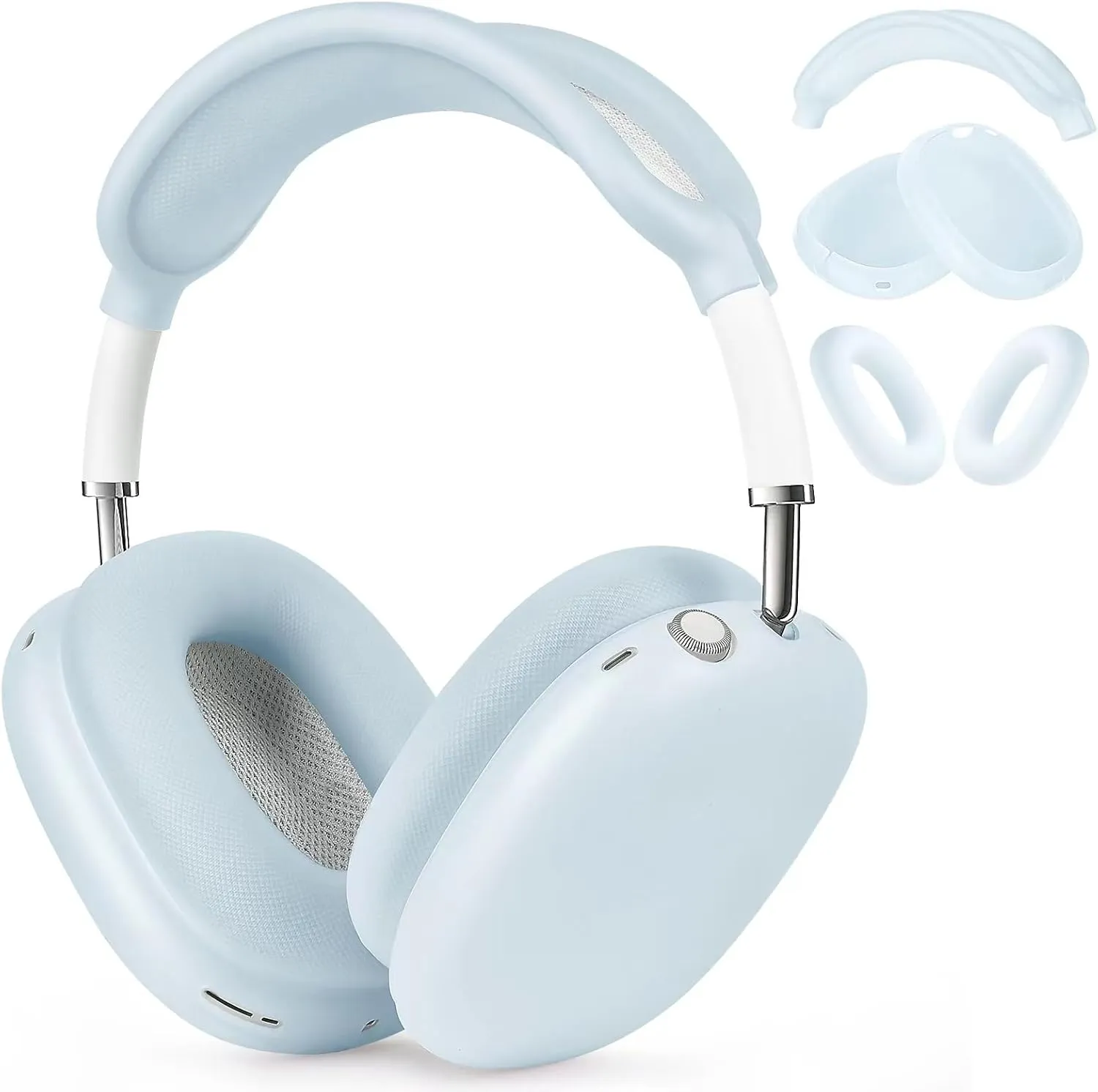 Case for Airpods Max Headphones, Silicone Cover for Apple Airpod Max,Accessories Cases (Jelly Blue)