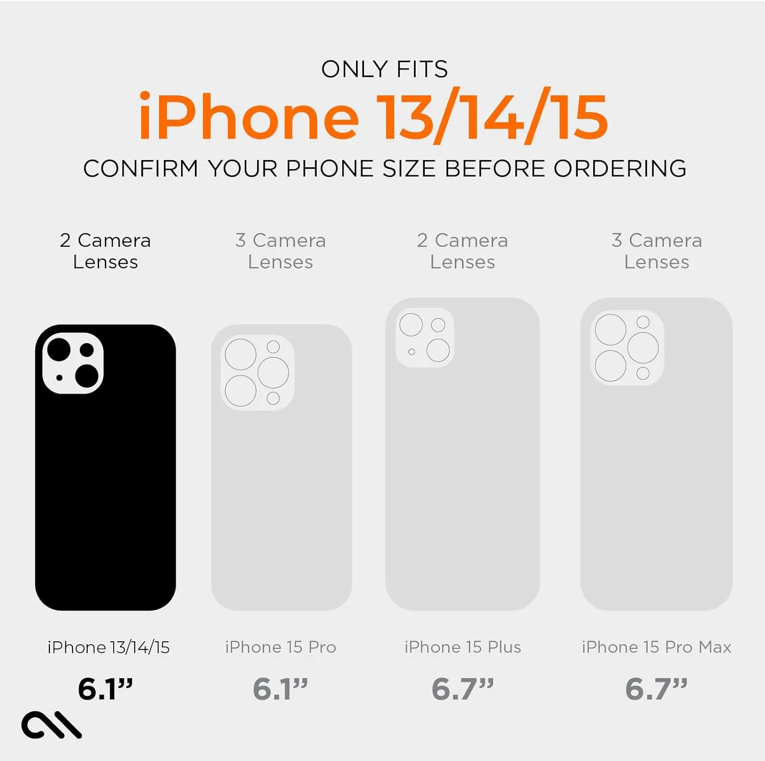 Case-Mate Tough Clear iPhone 15 Case [16ft D3O Drop Protection] [Wireless Charging Compatible] Phone Case for iPhone 15 6.1", Shock Absorbing Materials, Anti Yellow, Anti Scratch Technology