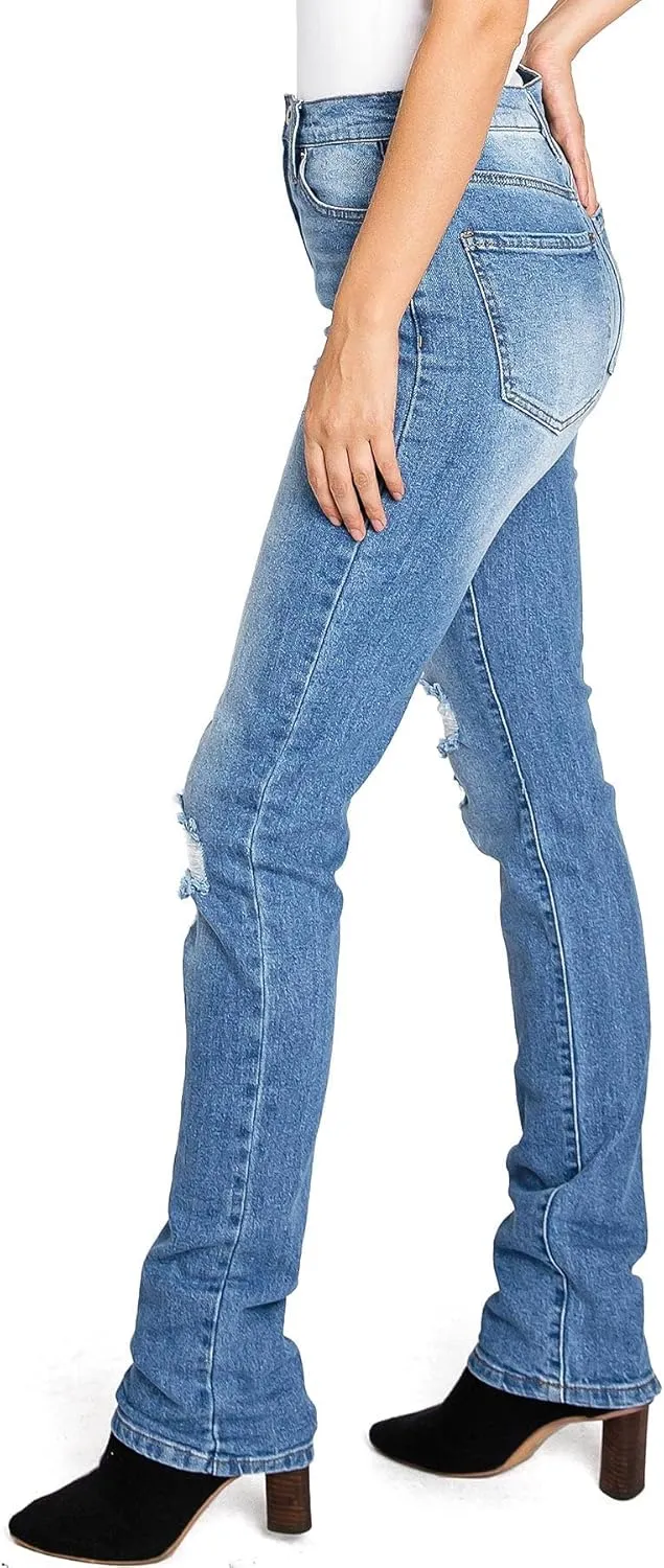 Celebrity Pink Women's Juniors High Rise Straight Leg Jeans