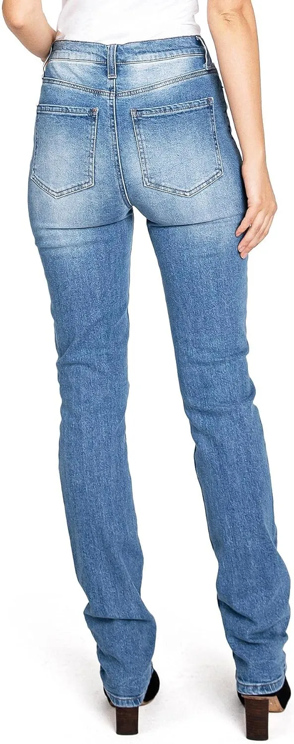 Celebrity Pink Women's Juniors High Rise Straight Leg Jeans