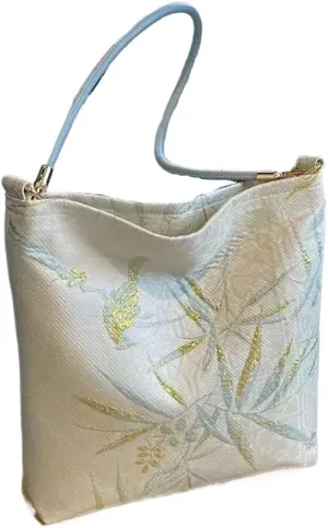 Chinese women's retro handbag, butterfly print design, large capacity shoulder bag, elegant temperament, banquet gift