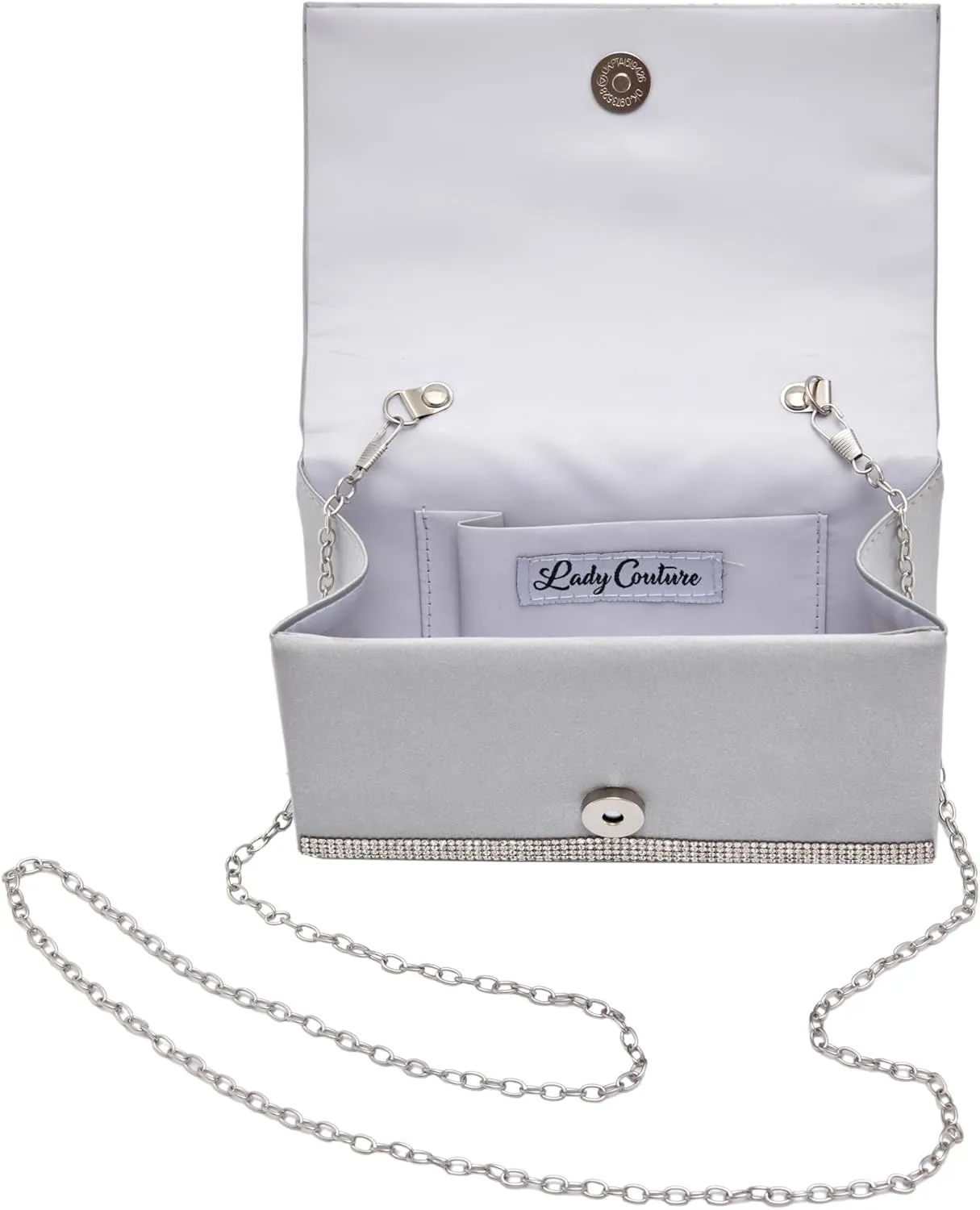 CINDY Elegant Rhinestone Satin Evening Bag