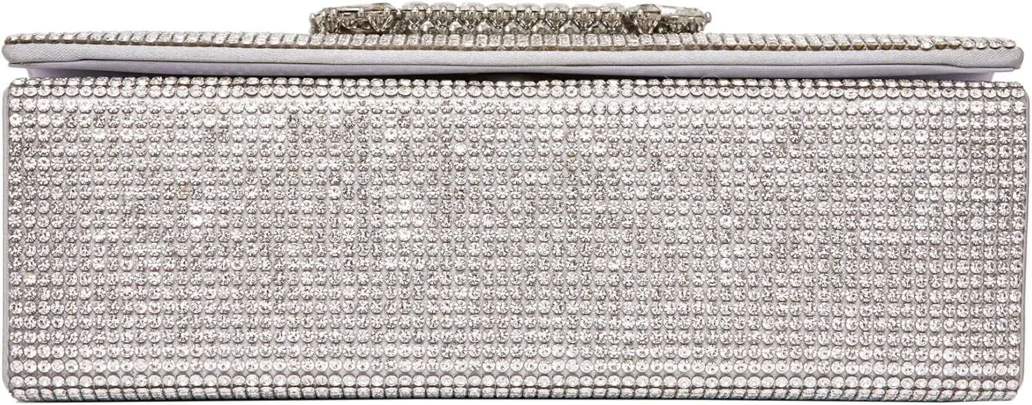CINDY Elegant Rhinestone Satin Evening Bag