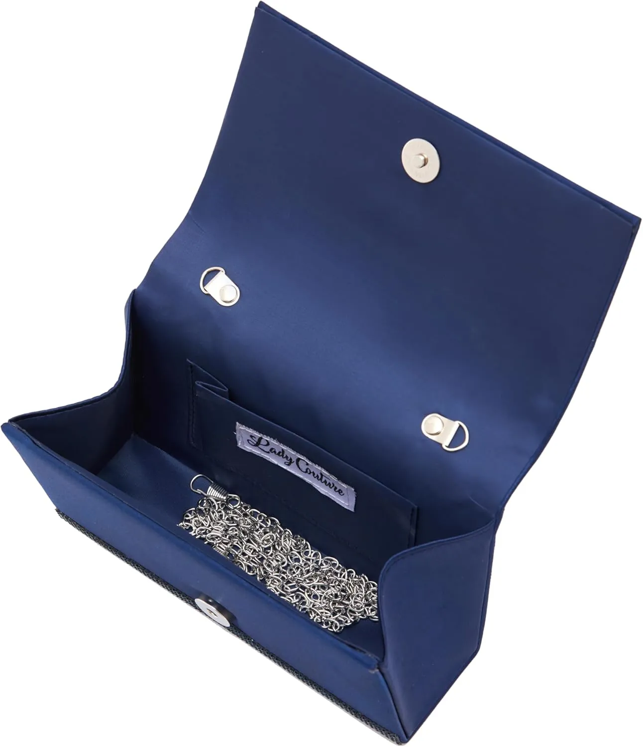 CINDY Elegant Rhinestone Satin Evening Bag