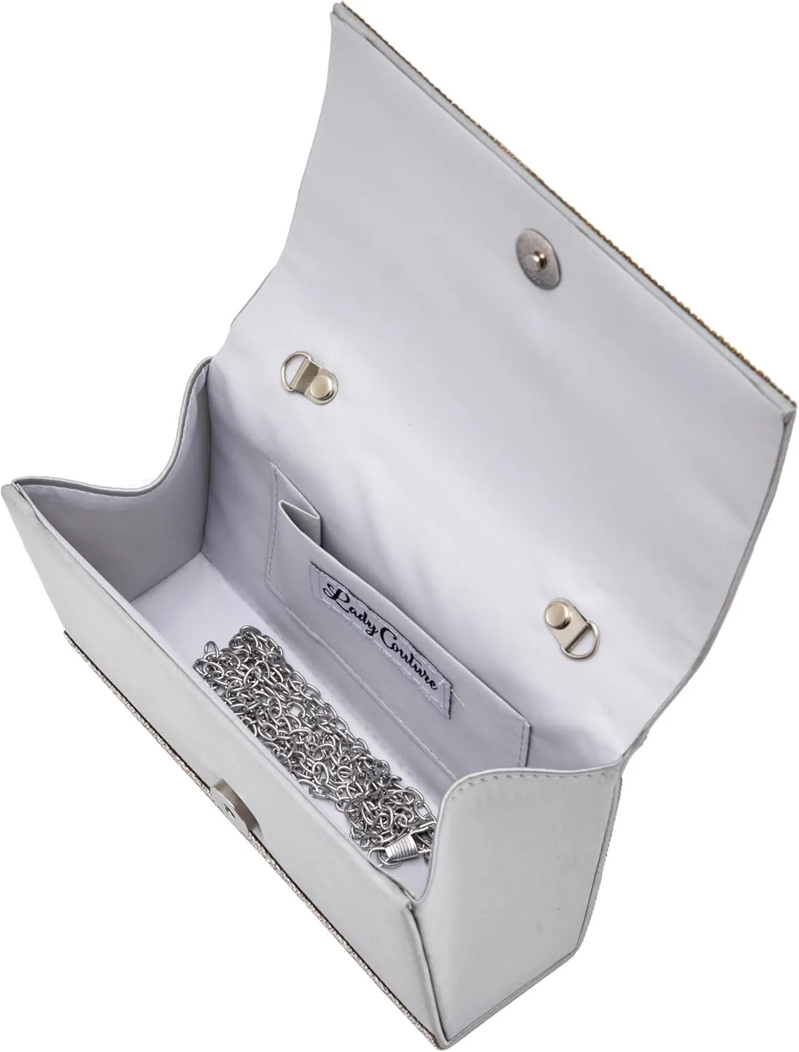 CINDY Elegant Rhinestone Satin Evening Bag