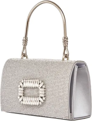 CINDY Elegant Rhinestone Satin Evening Bag