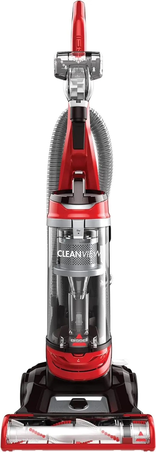 CleanView Bagless Vacuum, Powerful Multi Cyclonic System, Large Capacity Dirt Tank, Specialized Pet Tools, Easy Empty Red