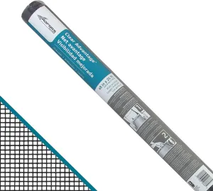 Clear Advantage Door & Window Screen, 48 inches x 25 feet Roll - Increased Visibility Replacement Screen for Windows and Doors - Charcoal