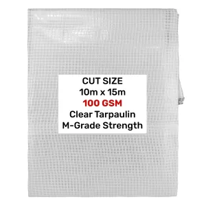 Clear M-Grade Tarpaulin 10m x 15m
