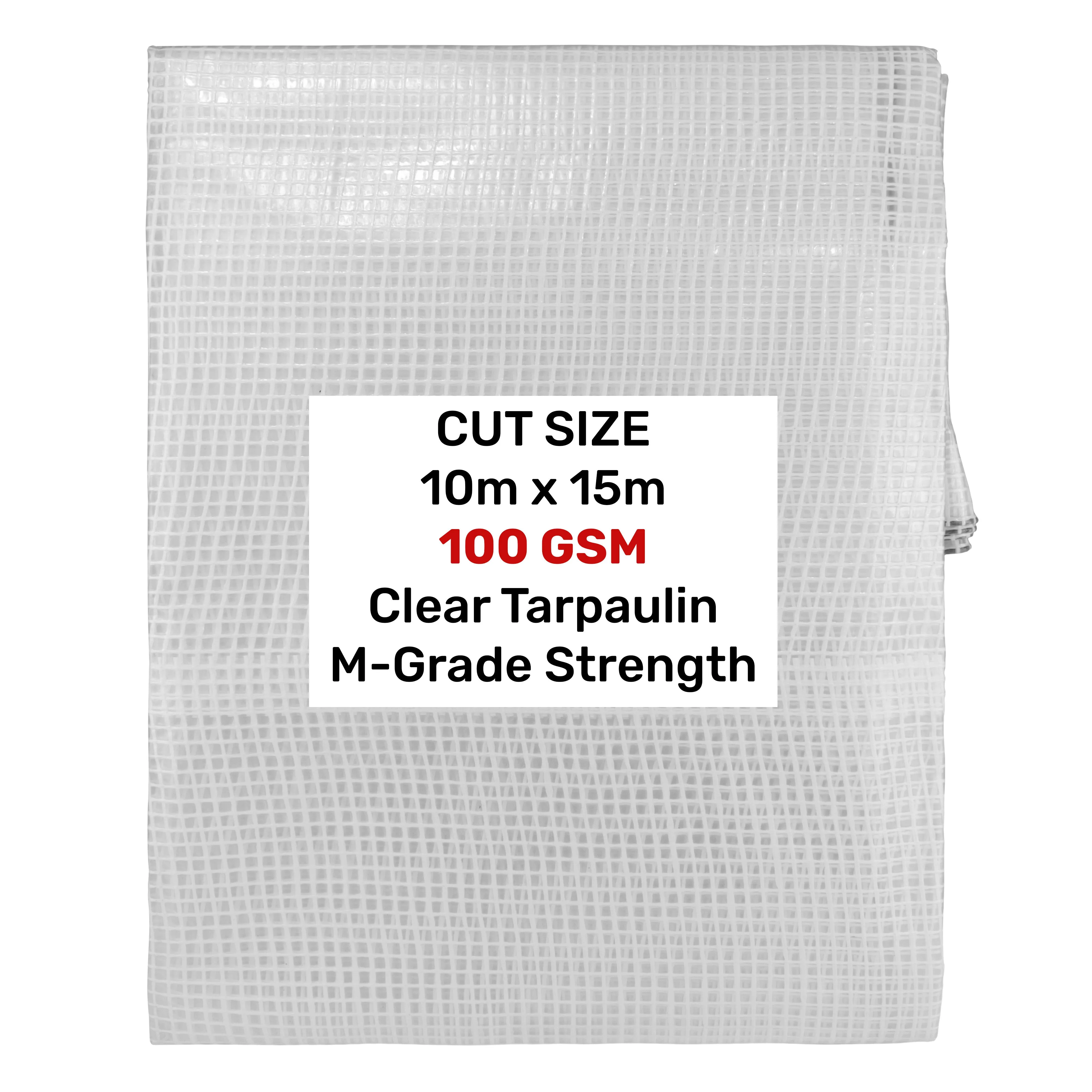 Clear M-Grade Tarpaulin 10m x 15m