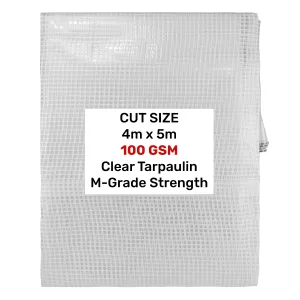 Clear M-Grade Tarpaulin 4m x 5m