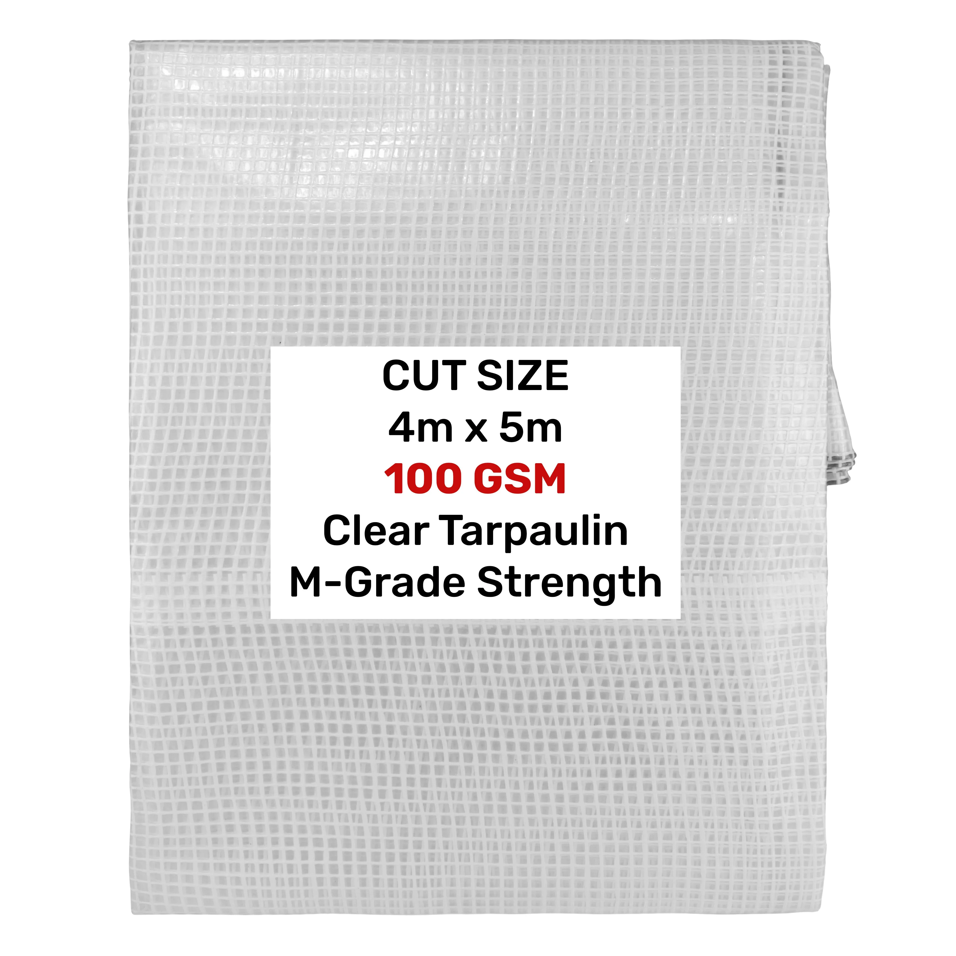 Clear M-Grade Tarpaulin 4m x 5m