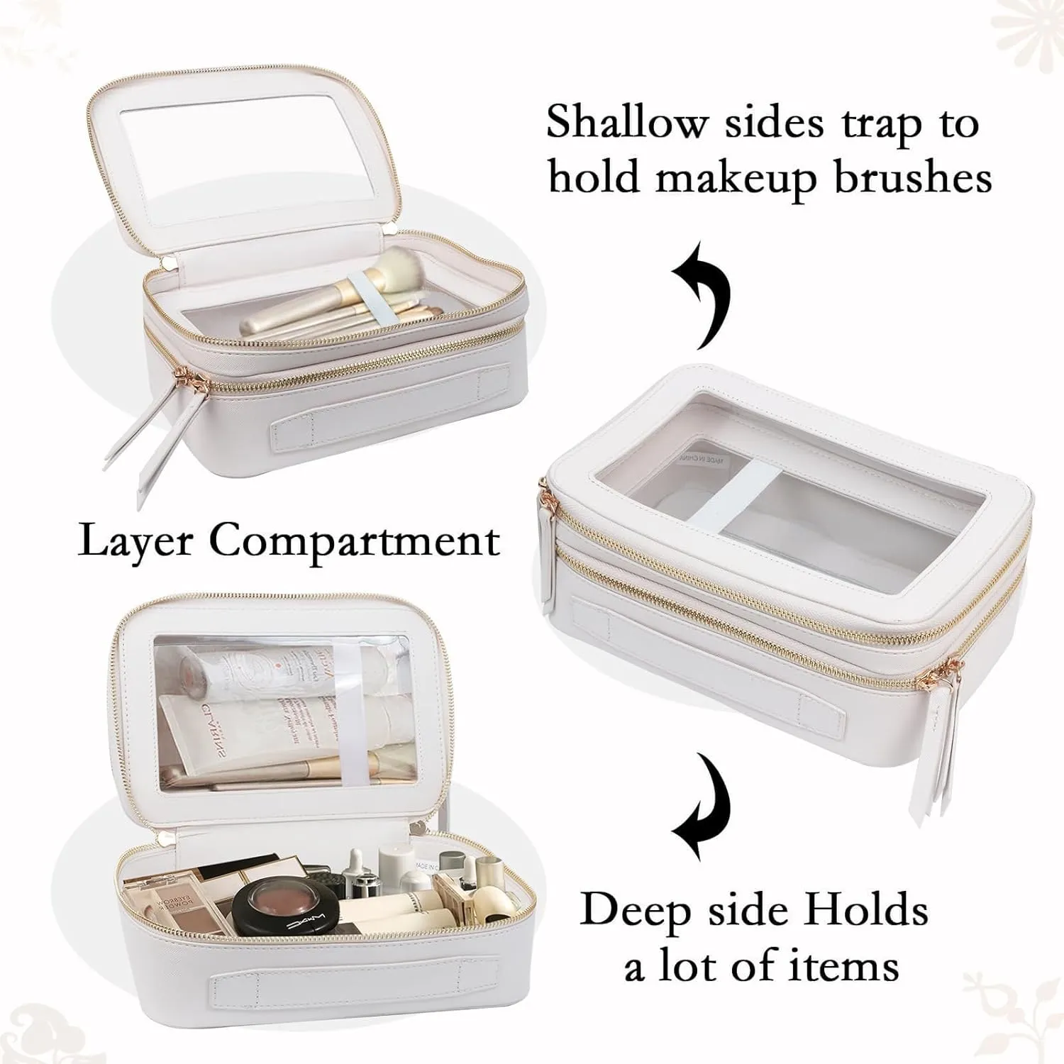 Clear Makeup Bag Cosmetic Travel Bag With Double Sided Zipper Waterproof Toiletry Bag for Women Business or Personal Travel Essentials
