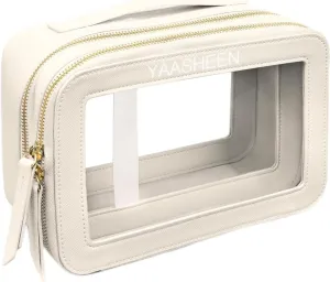 Clear Makeup Bag Cosmetic Travel Bag With Double Sided Zipper Waterproof Toiletry Bag for Women Business or Personal Travel Essentials