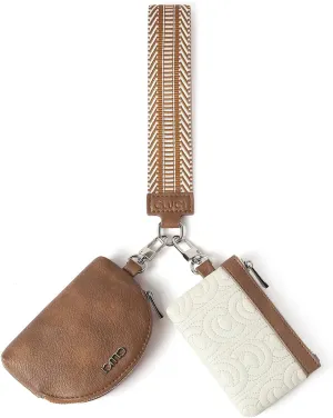 CLUCI Clear Bag for Stadium Events Bundles with Keychain Wallet for Women