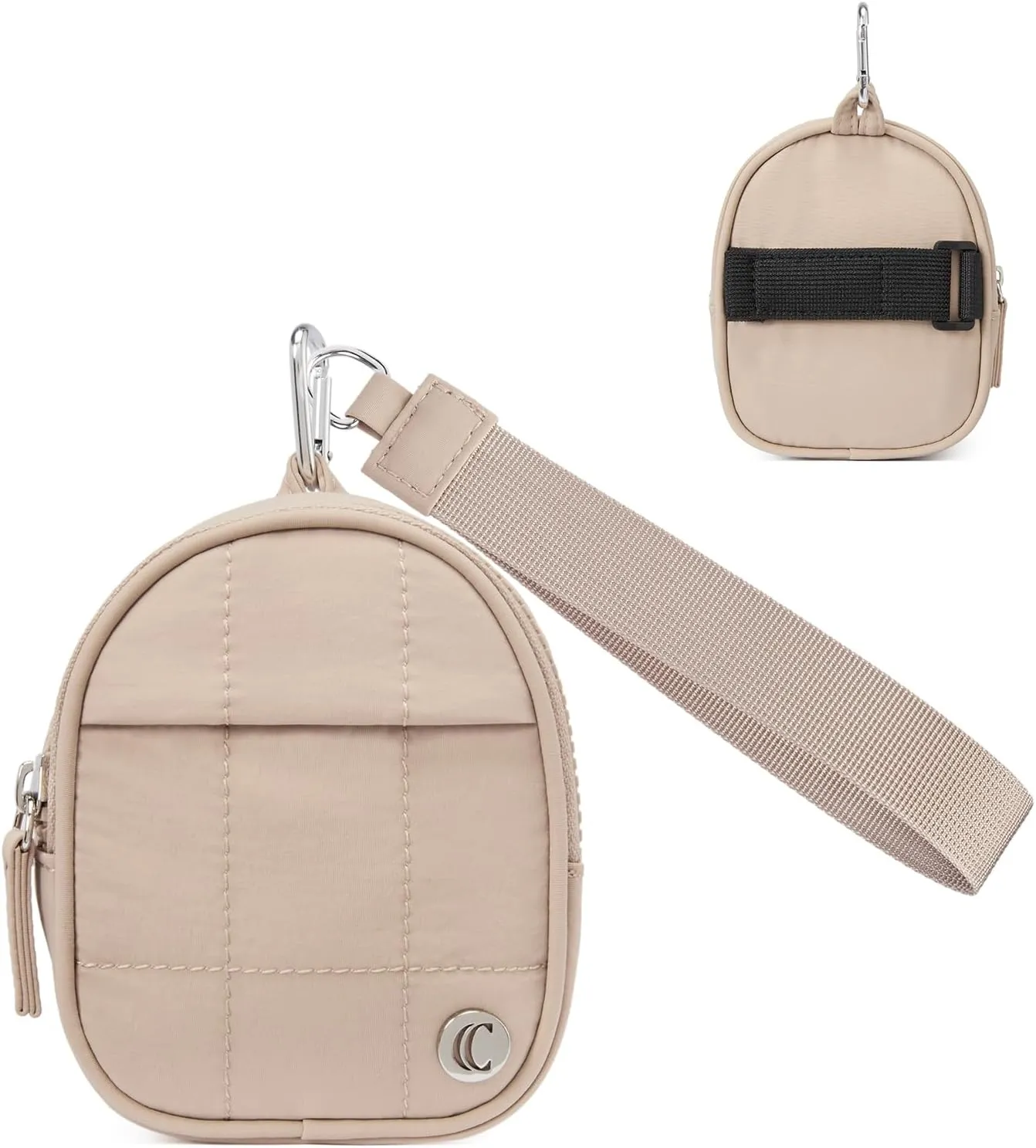 CLUCI Quilted Duffel Bag for Women Bundles with Mini Backpack Keychain Wallet