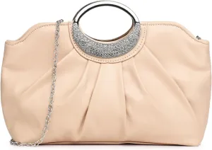 Clutch Purses for Women Elegant Pleated Evening Bag Fashion PU Leather Purse for Prom Cocktail Wedding