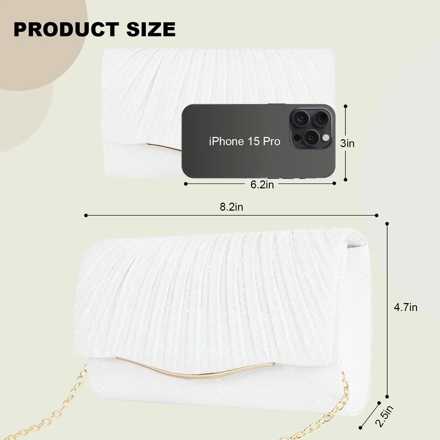 Clutch Purses for Women Formal Dressy Evening Bag Handbags Crossbody Bag for Wedding Cocktail Prom Party Elegance Charm