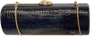 Clutch Purses for Women,Crocodile Print Shoulder Bag Trendy PU Leather Evening Handbag Elegant Crossbody with Chain