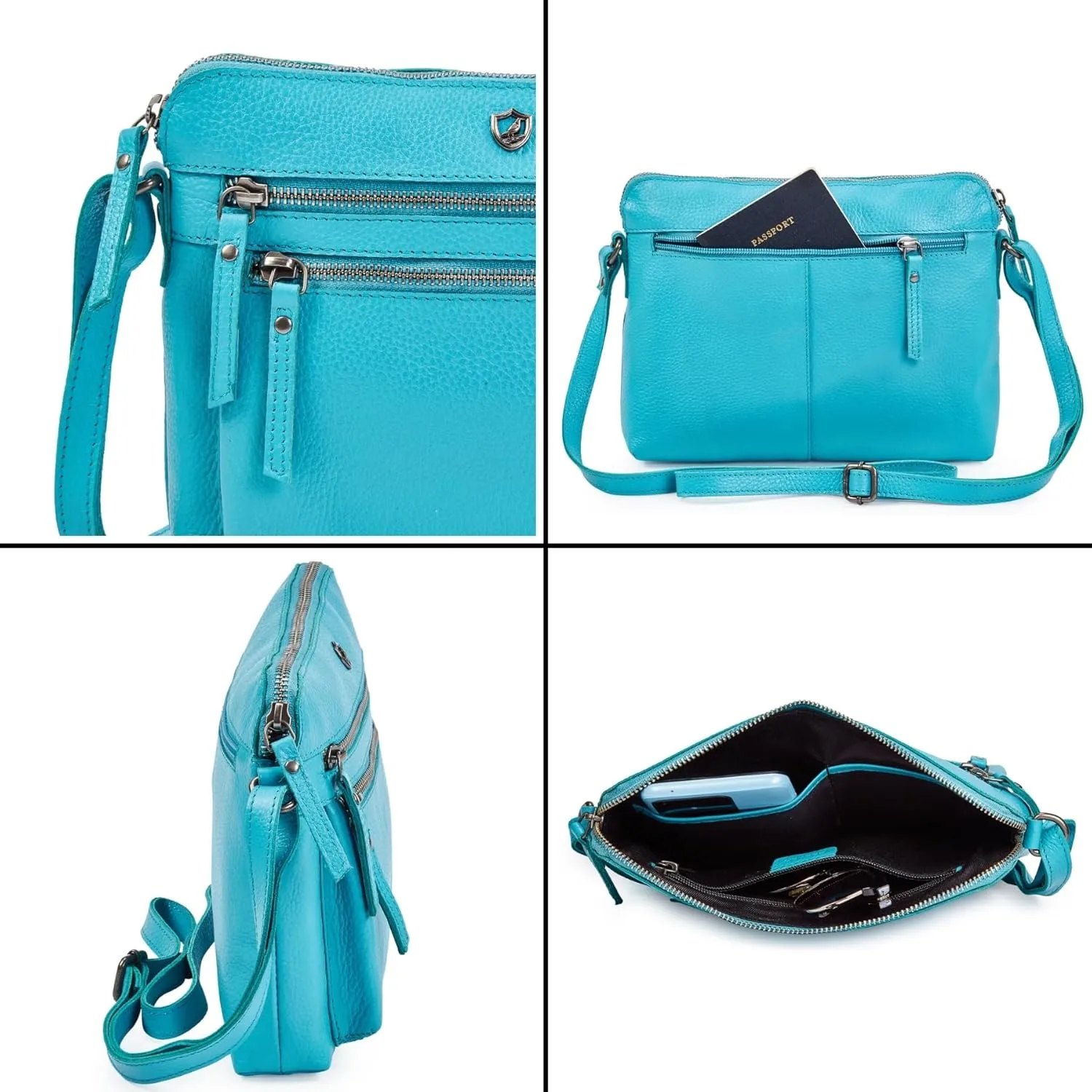 Cochoa Real Leather Soft Crossbody Bags for Women Small Purse Trendy Shoulder Sling Travel Crossover