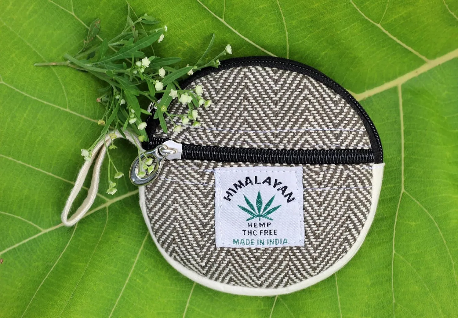 Coin Purse For Women Handmade Hemp Coin Pouch Eco friendly Hippie Boho Wallet Earphone holder (Dark Green), Standard, (MFCP003)