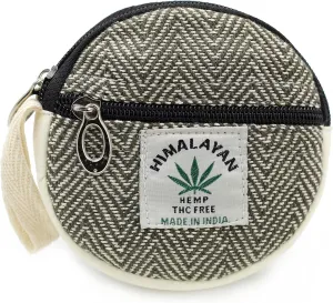 Coin Purse For Women Handmade Hemp Coin Pouch Eco friendly Hippie Boho Wallet Earphone holder (Dark Green), Standard, (MFCP003)