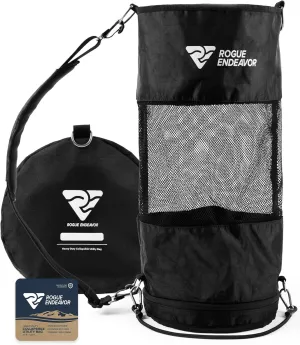 Collapsible Mesh Free Dive Snorkel Bag - Designed for Long Fins, Collapsible, with Attachments for Dock, Boats and Trees.