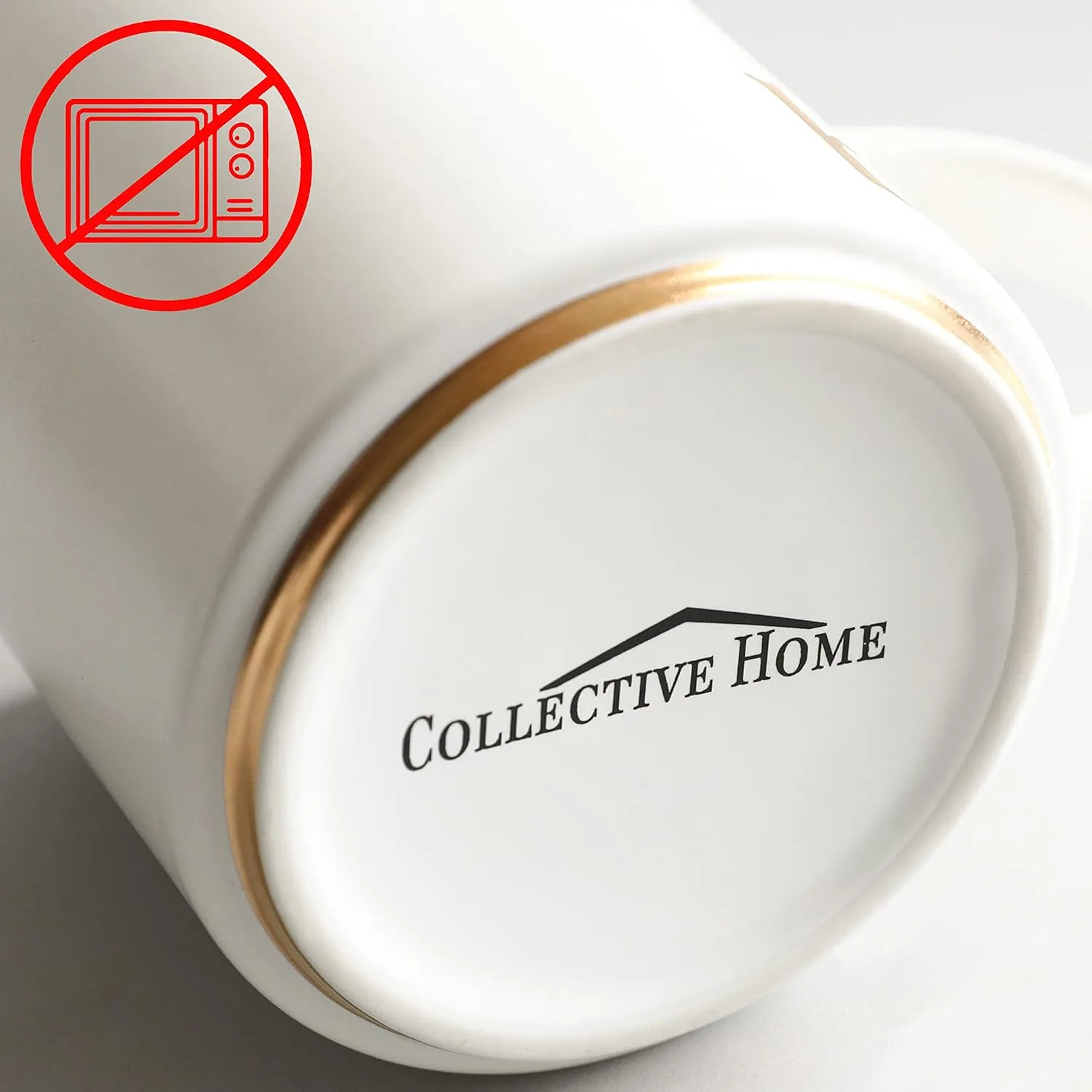 COLLECTIVE HOME - Monogram Ceramic Mugs, 15 oz Golden Initial Coffee Cups, Elegant Alphabet Tea Mugs, Elegant Personalized Mug with Gift Box, Luxurious Cups for Office and Home (b)