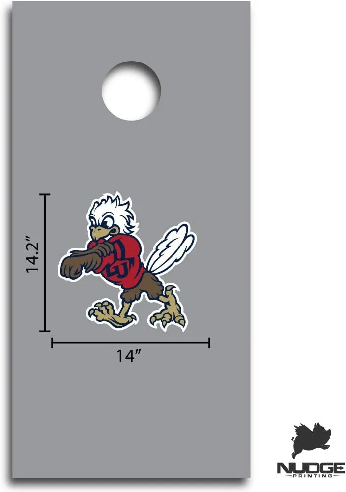 Collegiate NCAA Corn Hole Bean Bag Toss Tailgate Game Vinyl Stickers Decal Set