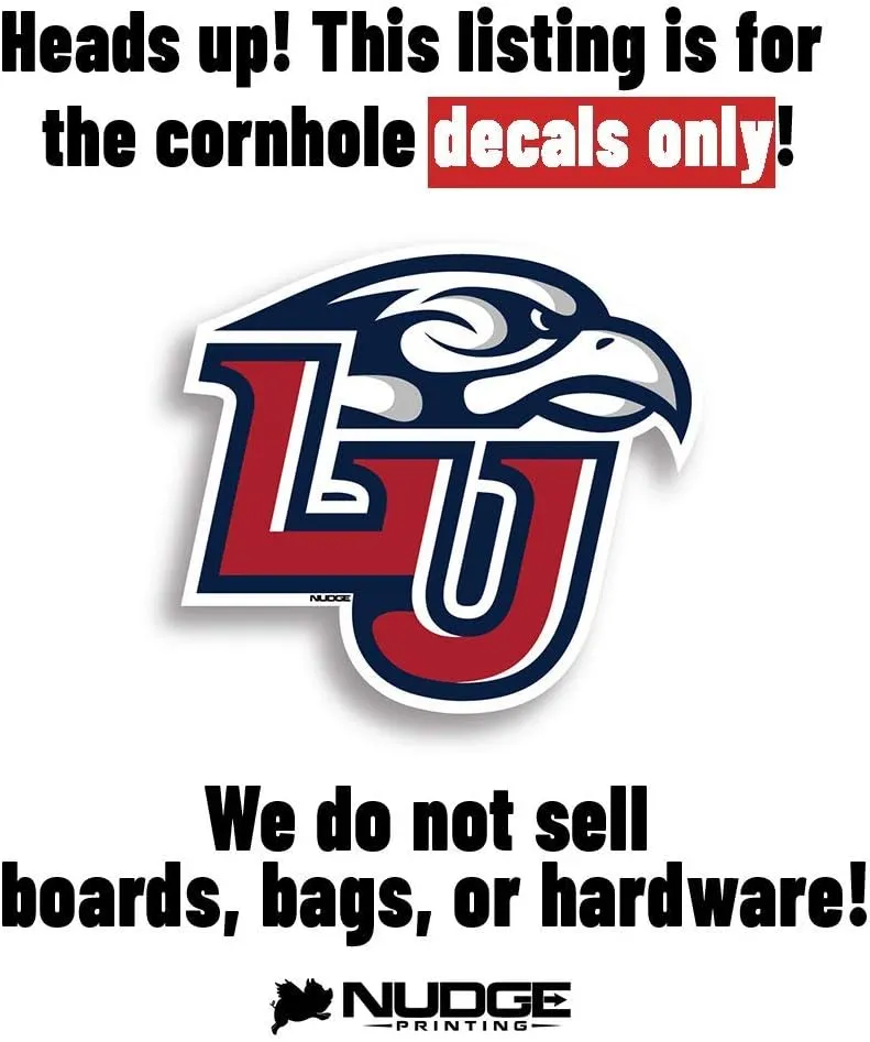 Collegiate NCAA Corn Hole Bean Bag Toss Tailgate Game Vinyl Stickers Decal Set