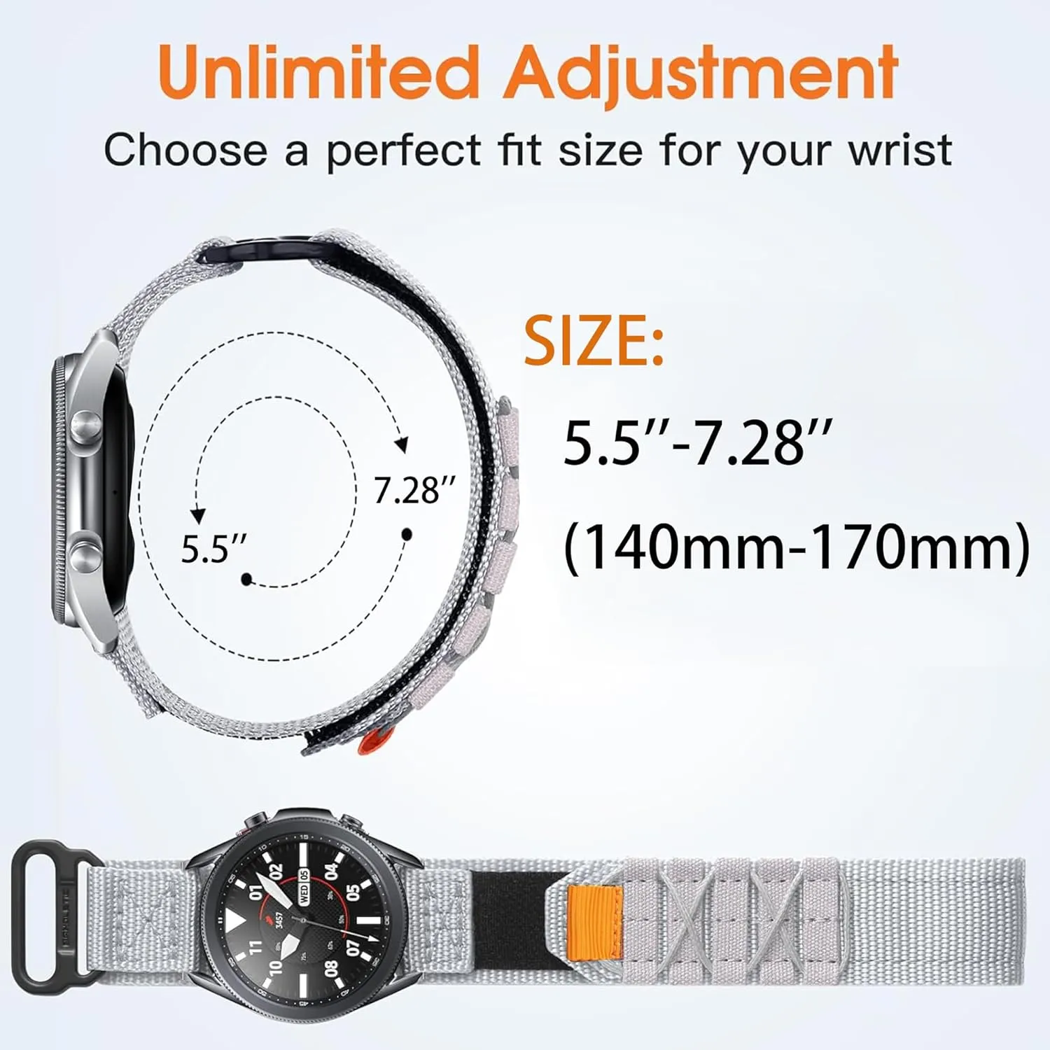 Compatible with Garmin Approach S44 Band, 20mm Quick Release Rugged Nylon Sports Strap with Woven Loop Design Compatible for Garmin Approach S50, S44, S42, S40 Smartwatch