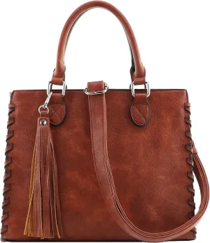 Concealed Carry Purse - Locking Zipper Laced Ann Concealed Weapon Satchel with Universal Holster