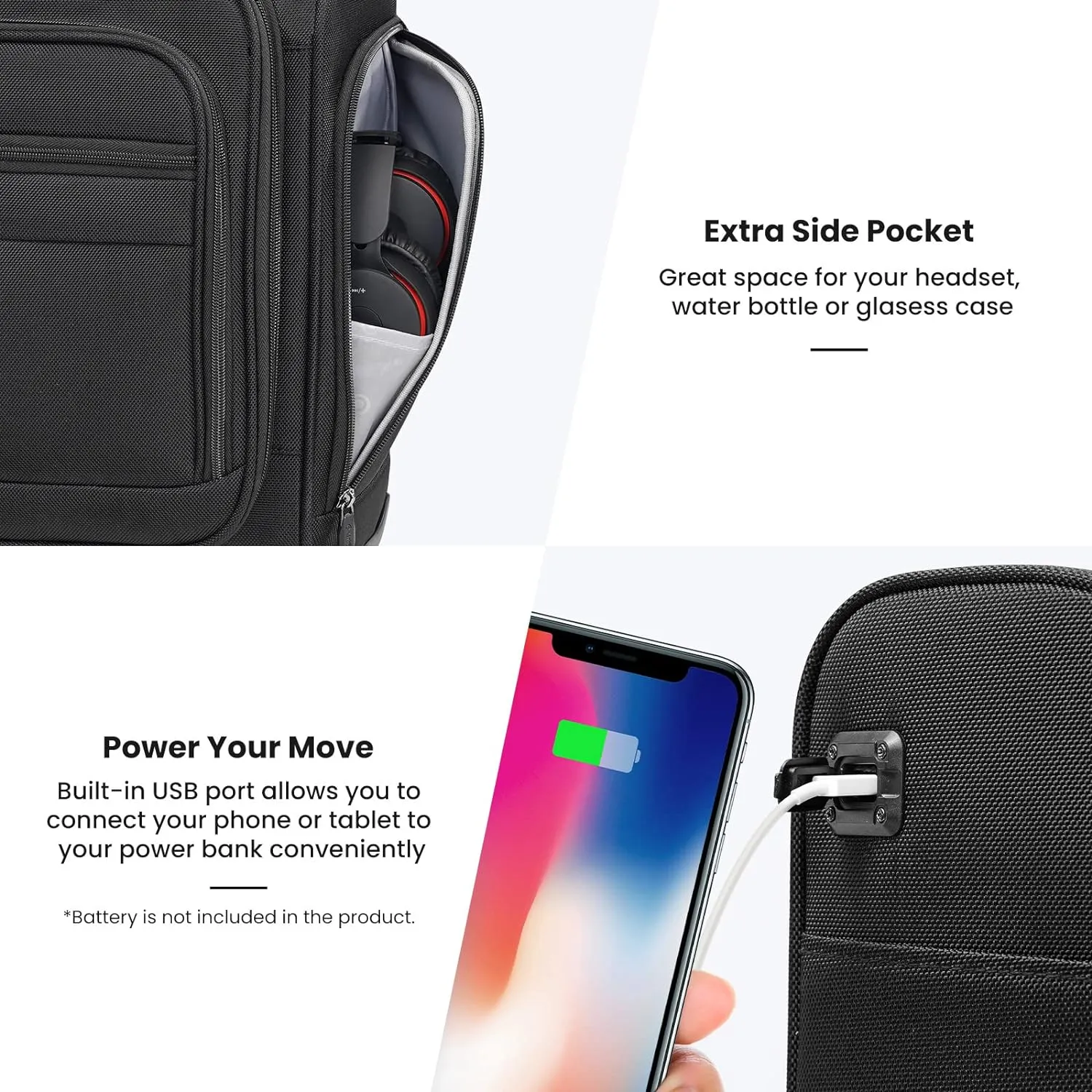Coolife Underseat Carry On Luggage Suitcase Softside Lightweight Rolling Travel Bag Spinner Suitcase Compact Upright 4 Dual Wheel Bag