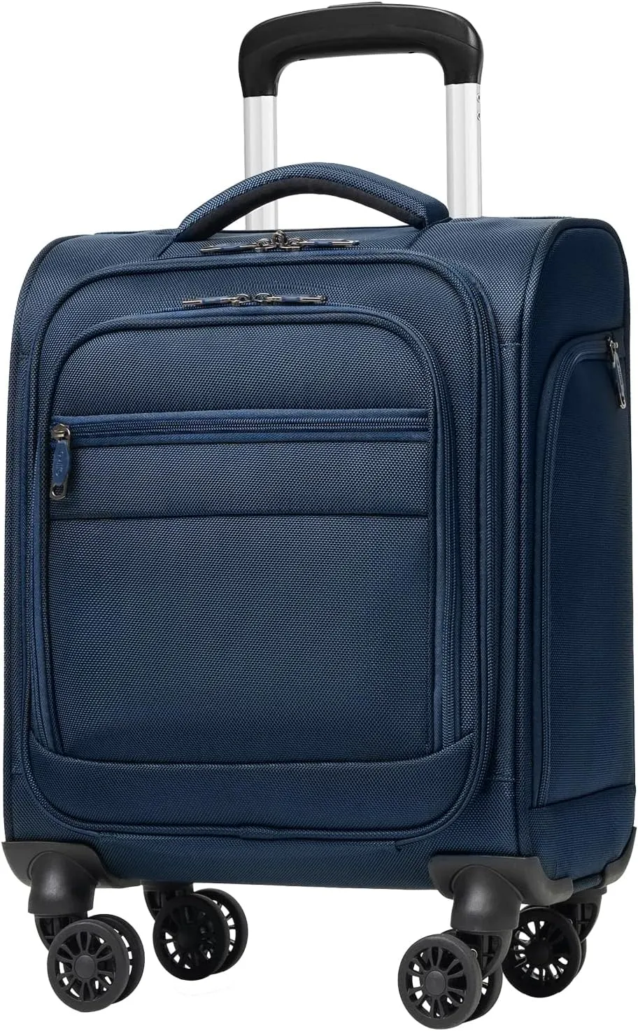 Coolife Underseat Carry On Luggage Suitcase Softside Lightweight Rolling Travel Bag Spinner Suitcase Compact Upright 4 Dual Wheel Bag