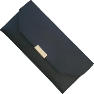 Cork RFID Threefold Wallet Natural Cork zipper women wallet purse Eco Friendly Gift Vegan pouch (Black)
