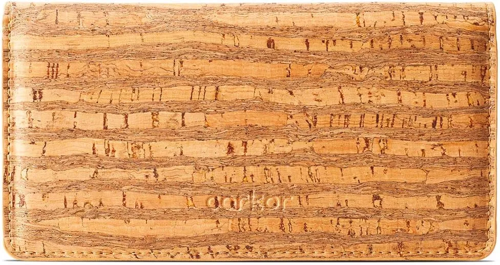 Cork Wallet Women Vegan Slim for Cards, Notes and Coins Zebra Pattern