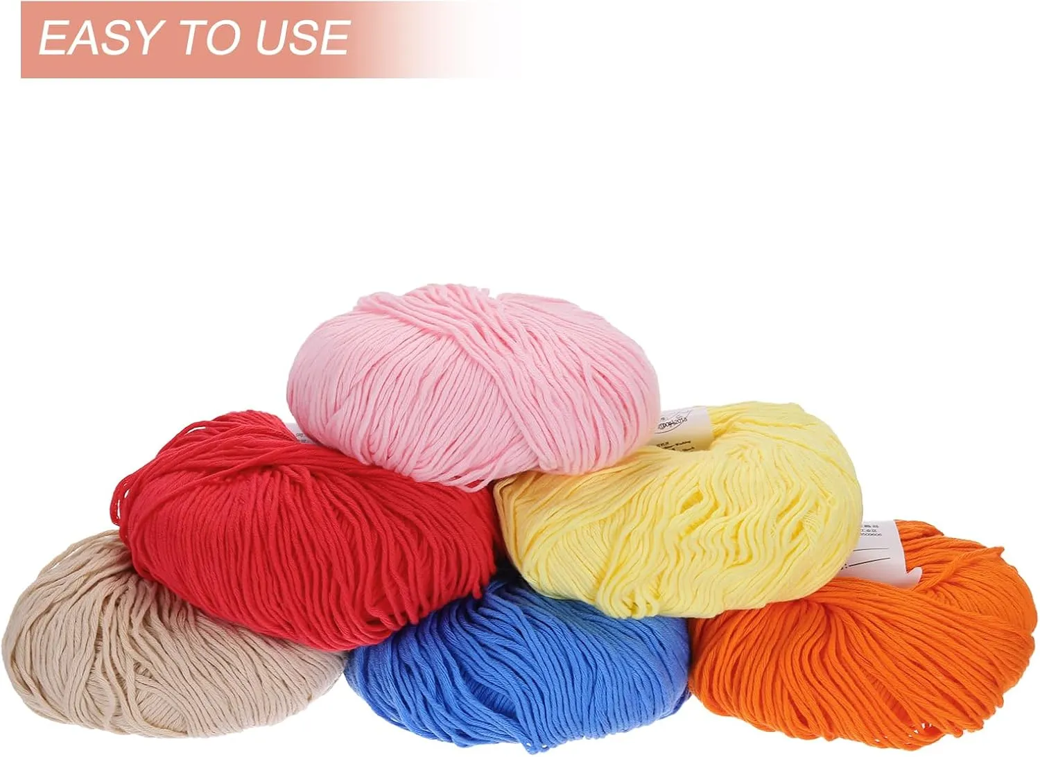 Cotton Yarn,100% Cotton Soft Knitting Yarn [for Hand DIY Bag Cushion Crocheting Knitting Project Home Decor] -4 Packages of 200g/7.05oz(Per Skein 50g/137yards)/Black