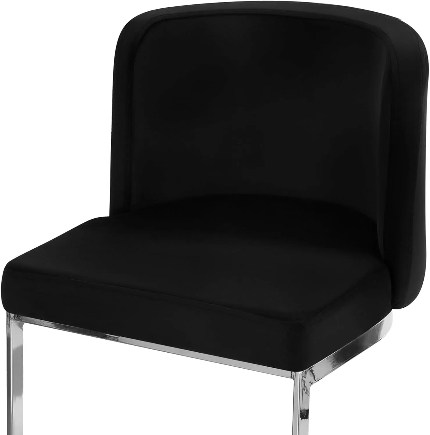 Counter Height 26" Bar Stools Modern Velvet Barstools with Back and C-Shaped Metal Frame, Upholstered Bar Chairs Counter Stool for Kitchen Island, Home Bar, Pub, Black