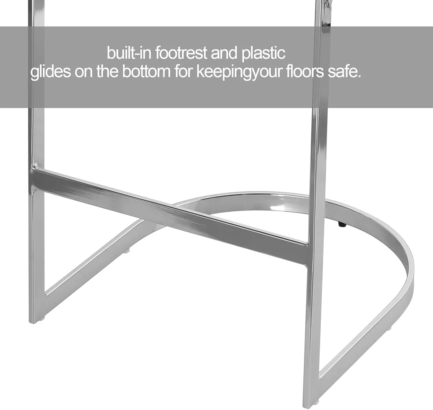 Counter Height 26" Bar Stools Modern Velvet Barstools with Back and C-Shaped Metal Frame, Upholstered Bar Chairs Counter Stool for Kitchen Island, Home Bar, Pub, Black