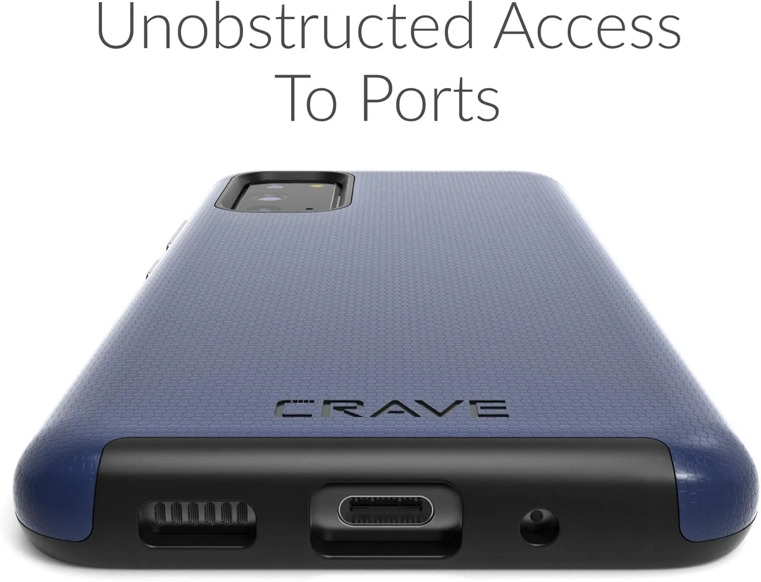 Crave Dual Guard for Samsung Galaxy S20 Case, Shockproof Protection Dual Layer Case for Samsung Galaxy S20, S20 5G - Navy