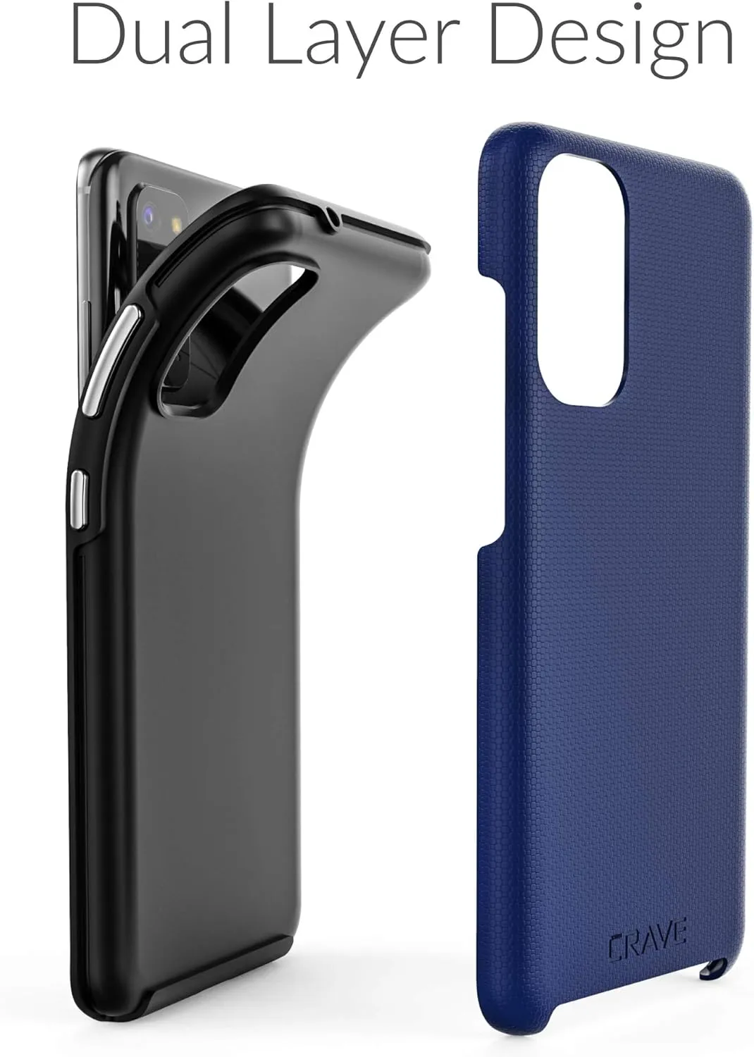 Crave Dual Guard for Samsung Galaxy S20 Case, Shockproof Protection Dual Layer Case for Samsung Galaxy S20, S20 5G - Navy