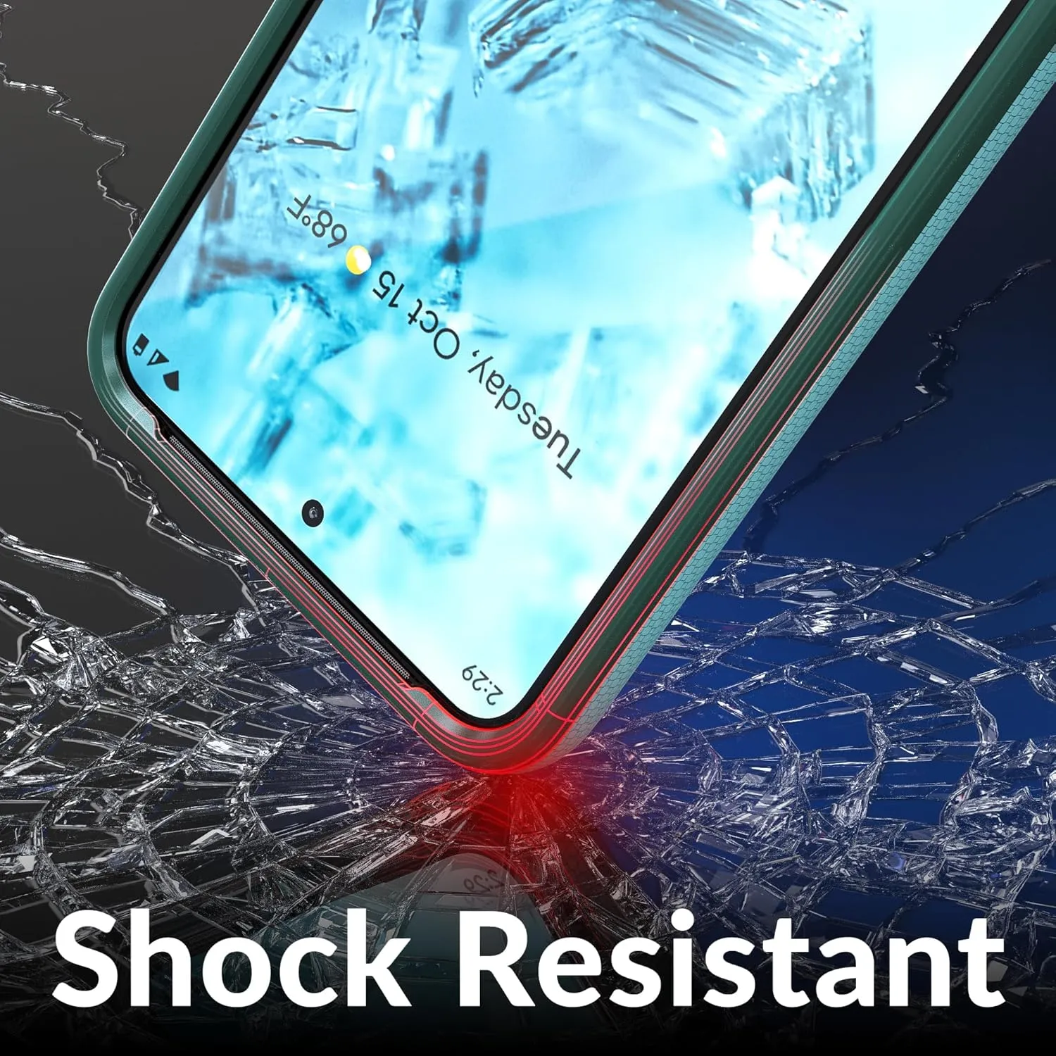 Crave Google Pixel 8 Case - Dual Guard Shockproof Protection Secure Layered Pixel 8 Phone Case, Aqua