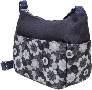 Crearekiki Made in Japan Shoulder Bag Women's Lightweight Okayama Denim Margaret Shoulder Mother Birthday Gift DJ-13mus (navy)