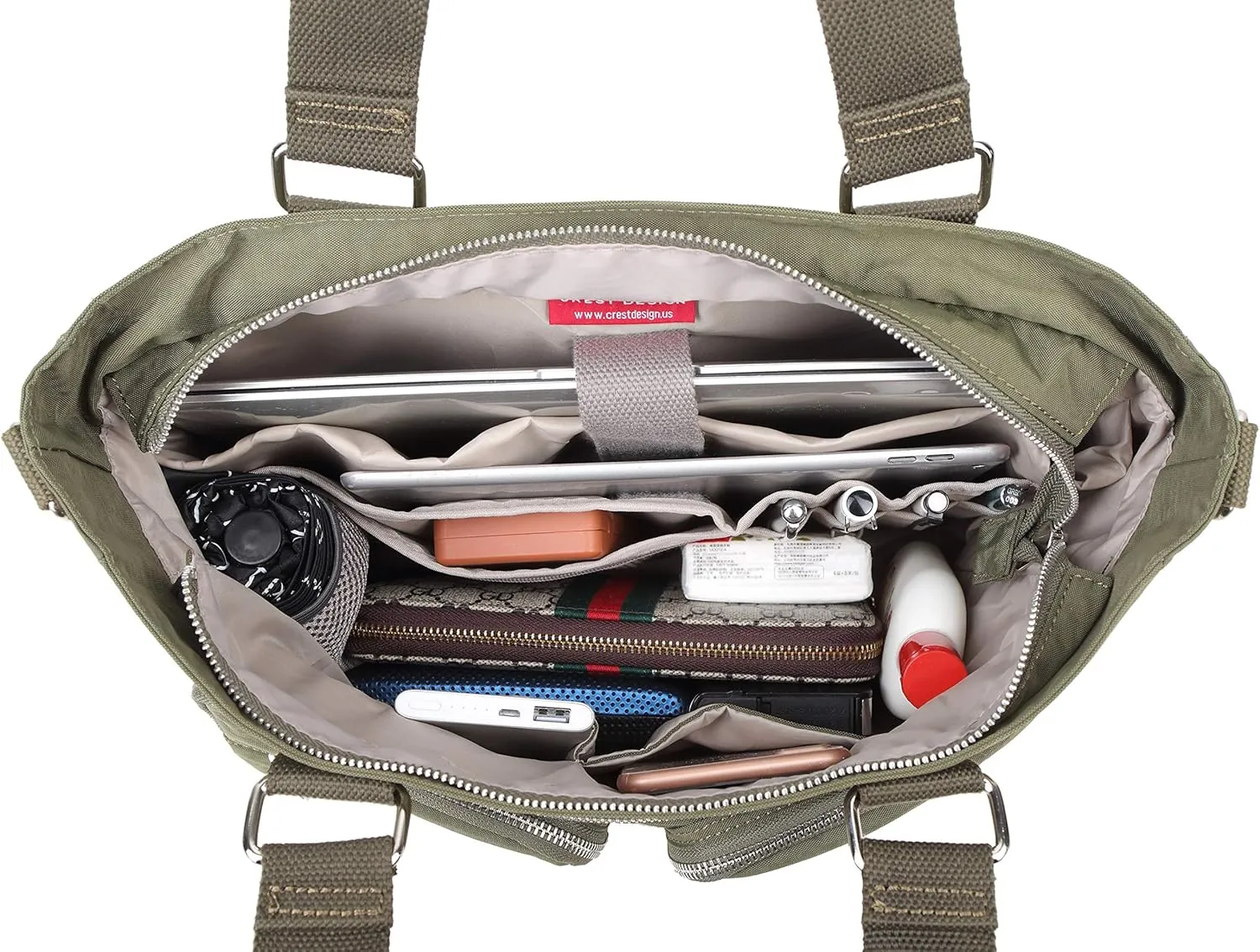 Crest Design Nylon Laptop Shoulder Bag Handbag Teacher Nurse Tote Organizer Travel Work Bag Purse