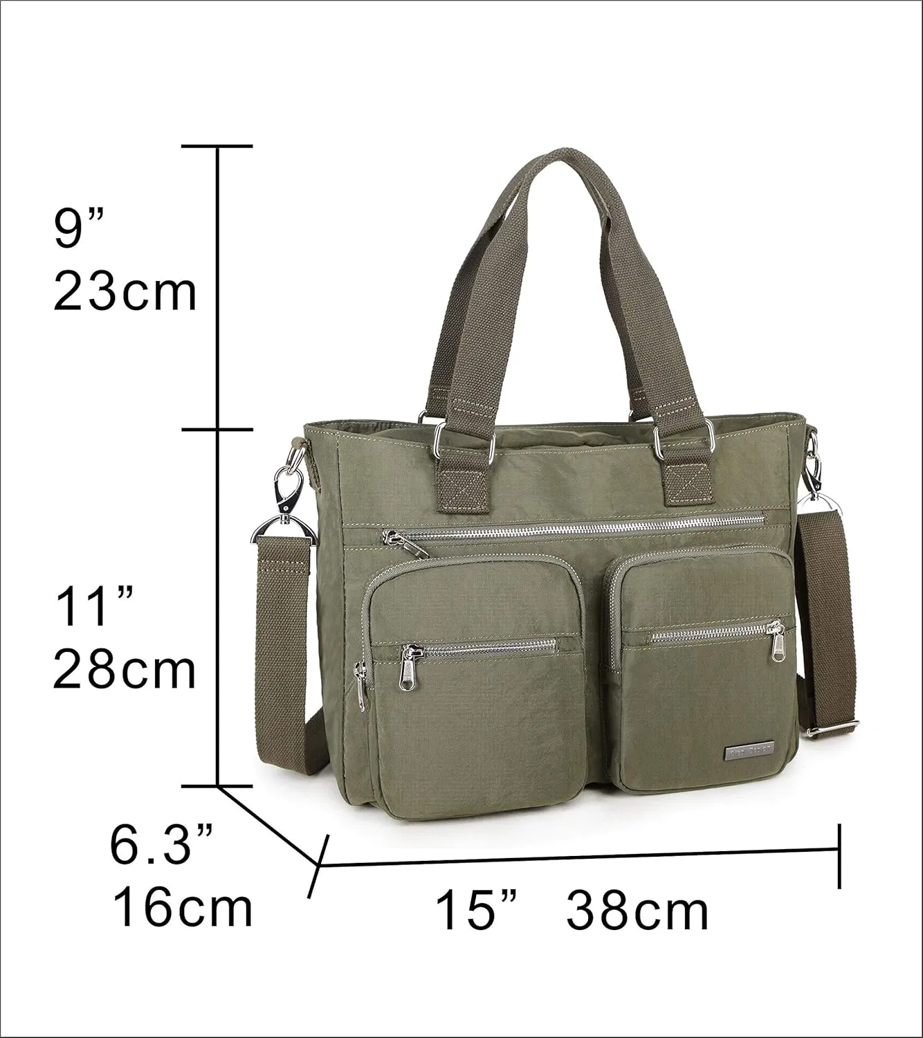 Crest Design Nylon Laptop Shoulder Bag Handbag Teacher Nurse Tote Organizer Travel Work Bag Purse