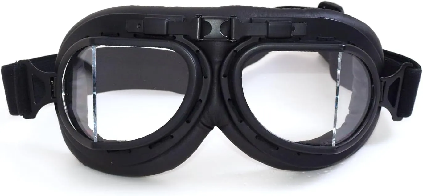 CRG Sports Motorcycle Goggle Aviator Pilot Style Cruiser Scooter Motocross Goggles for Man, Woman, Adult
