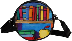 Crossbody Bags for Women,Crossbody Bag Men,Small Sling Bag,Cartoon Book Shelf,Crossbody Purse