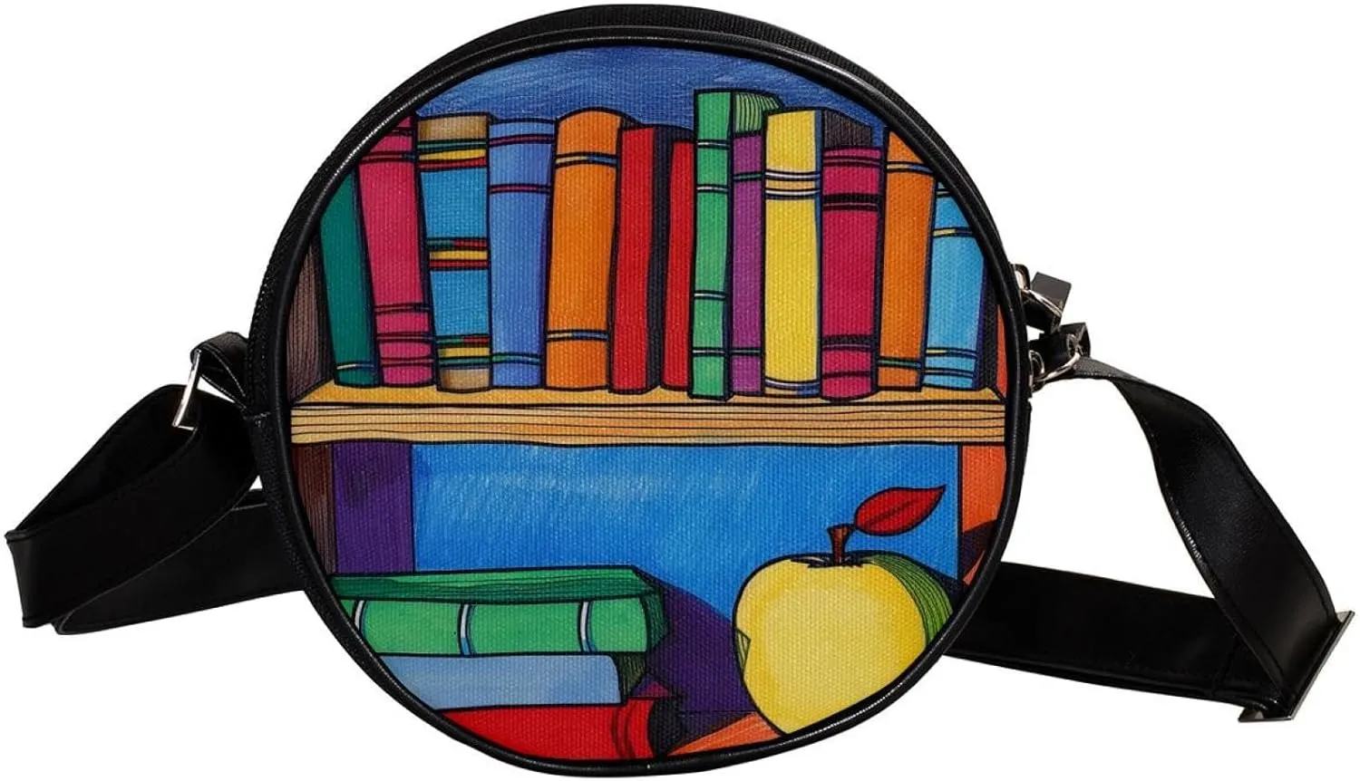Crossbody Bags for Women,Crossbody Bag Men,Small Sling Bag,Cartoon Book Shelf,Crossbody Purse
