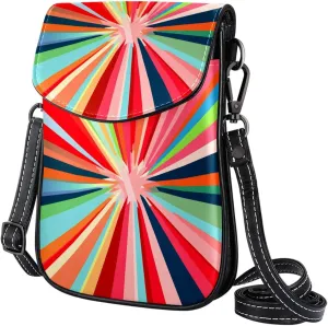 Crossbody Bags for Women,Crossbody Bag Men,Small Sling Bag,Colorful Stripes Rainbow Swirls,Crossbody Purse