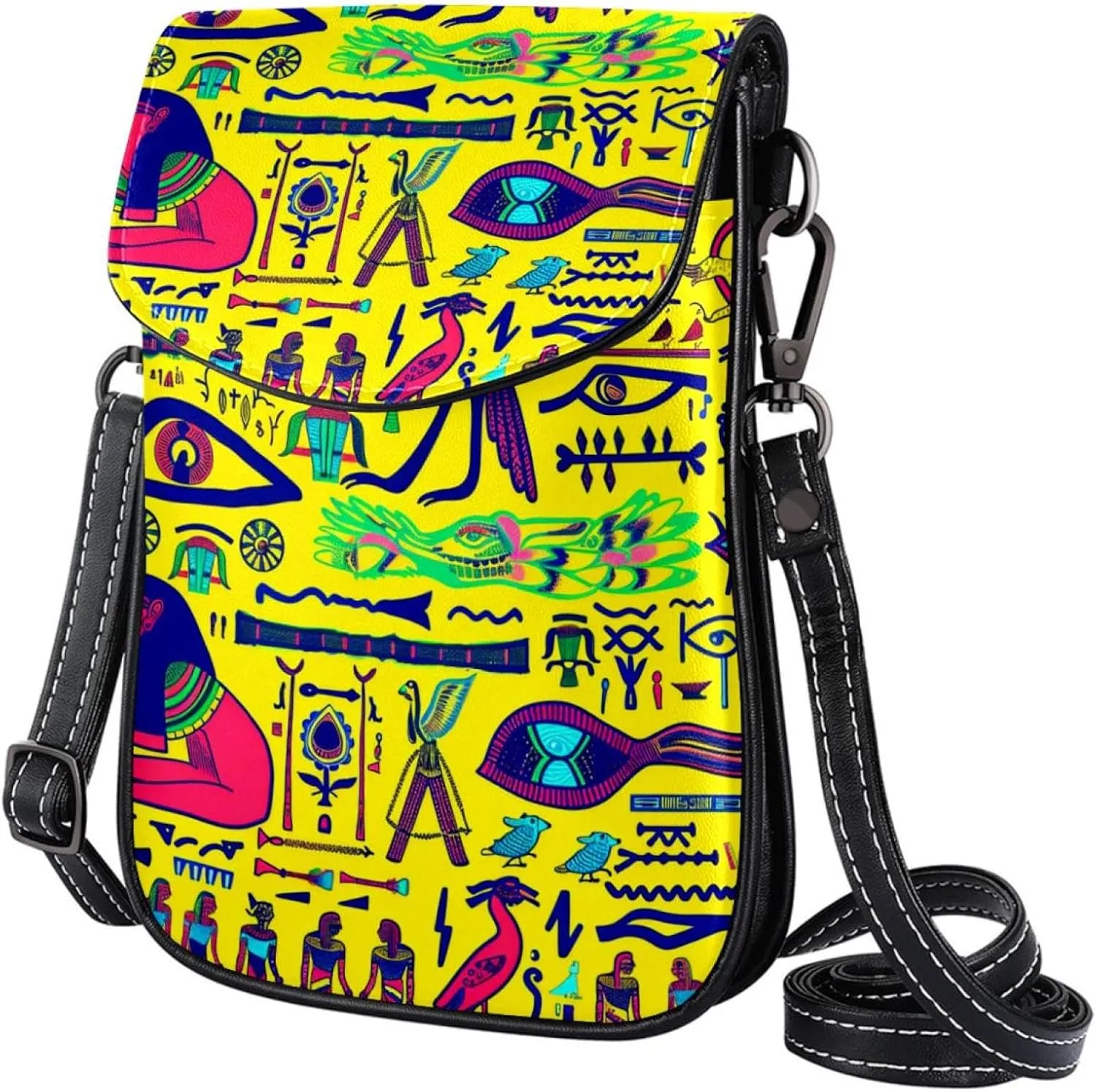 Crossbody Bags for Women,Crossbody Bag Men,Small Sling Bag,Egyptian Ethnic Retro Boho,Crossbody Purse